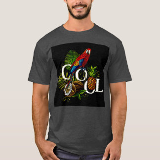 Camiseta Folhas de papagaio bordados