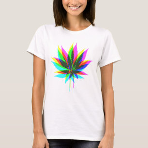 Camiseta Folhas de plantas selvagens - cor neon + suas idei