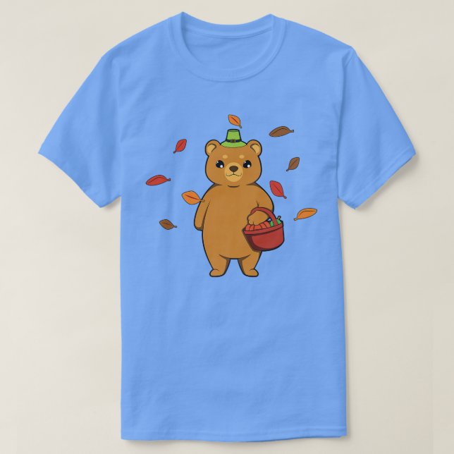 Camiseta Folhas De Urso No Outono (Frente do Design)
