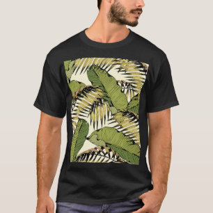 Camiseta Folhas de Verão, galhos, patas decorativas sem cos