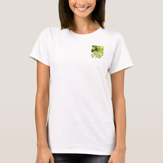 Camiseta Folhas de Videira de Uva Verde (Frente)