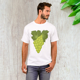 Camiseta Folhas de Videira de Uvas Verdes Fruta Fresca