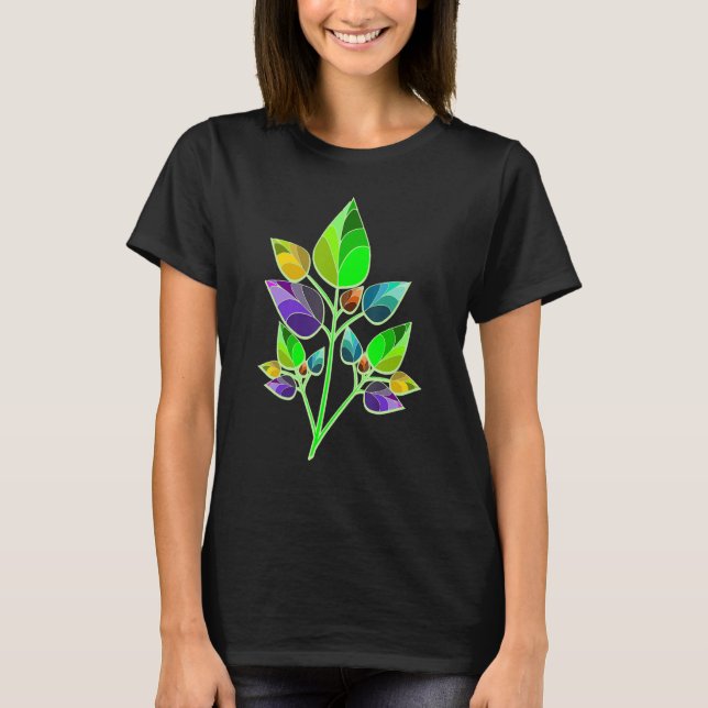 Camiseta Folhas e cores (Frente)