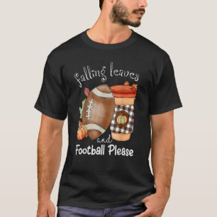 Camiseta Folhas e futebol, por favor, outono, estação H