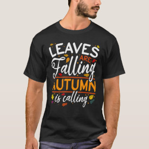 Camiseta Folhas Estão Caindo No Outono Chamar Pumpkin Hallo