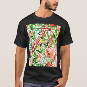 Camiseta Folhas exóticas, flores, partes da floresta tropic