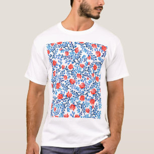 Camiseta Folhas Florais: Padrão Natural Invisível