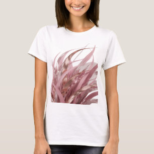 Camiseta Folhas Metálicas Douradas Motivo Artístico