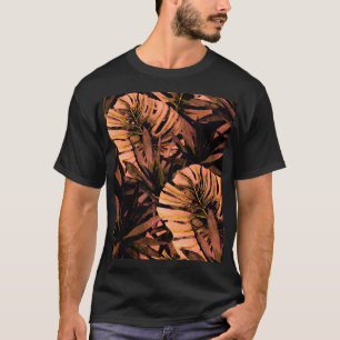 Camiseta Folhas tropicais de aquarela, desidratação sem cos