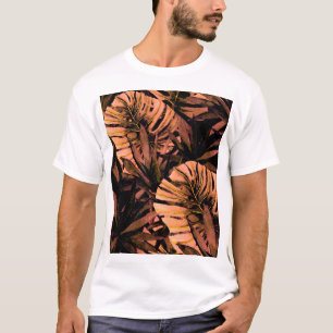 Camiseta Folhas tropicais de aquarela, desidratação sem cos