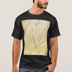 Camiseta Folhas tropicais de palma: padrão de colheita.