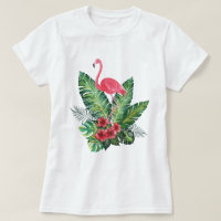 Folhas tropicais Flamingo