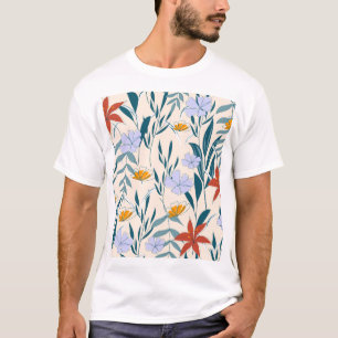 Camiseta Folhas Tropicais: Fundo Abstrato fascinável.