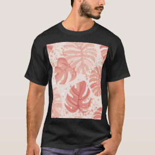 Camiseta Folhas tropicais: padrão de colheita desenhado à m