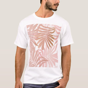 Camiseta Folhas tropicais: padrão de gradiente brilhante.