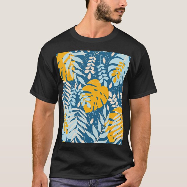 Camiseta Folhas Tropicais: Selva Abstrato (Frente)