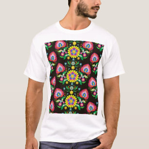 Camiseta Folheto: azulejos coloridos retrorreflectores