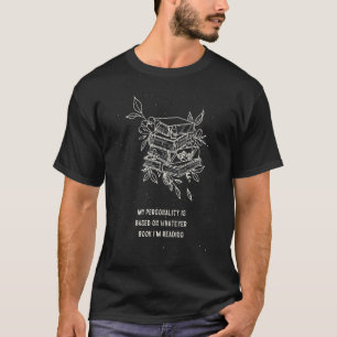Camiseta Folheto Engraçado Folheto Ficção de Livros Bibliot