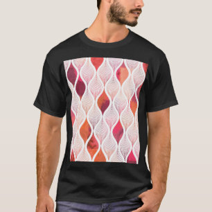 Camiseta Folhetos modernos de aquarela, padrão sem costura.