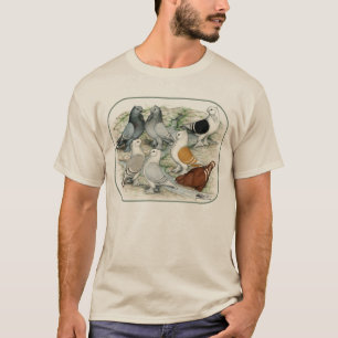 Camiseta Folho clássico pombos barrados