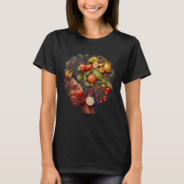 Camiseta Folk Black Health Fruitful Sista African American  (Frente)