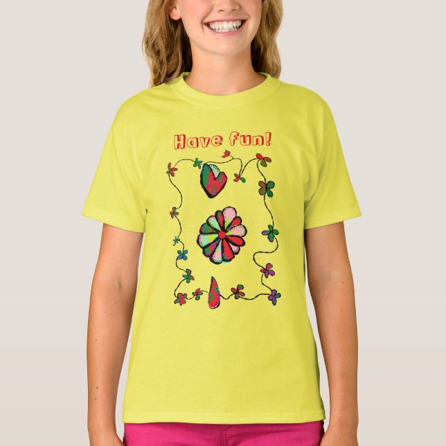 Camiseta Folk Retro Quaint e Happy Art (Frente)