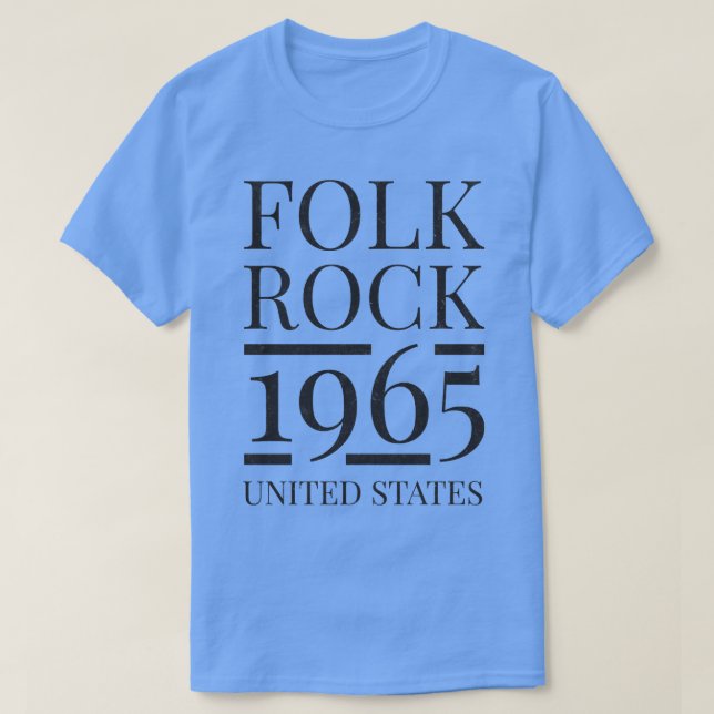 Camiseta Folk Rock 1965 Vintage (Frente do Design)