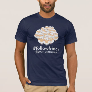 Camiseta #followfriday Nome de Usuário Personalizado Camise