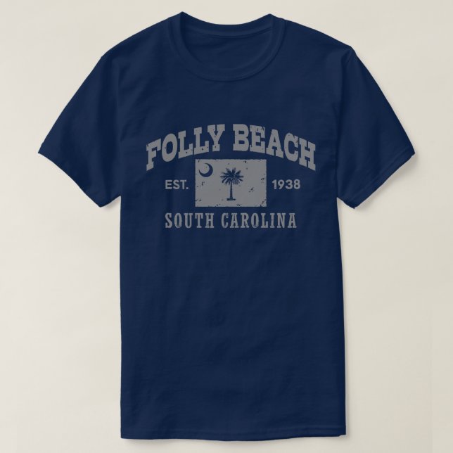 Camiseta Folly Beach Carolina do Sul (Frente do Design)