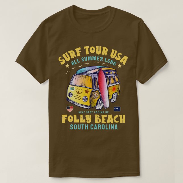 Camiseta Folly Beach Carolina do Sul (Frente do Design)