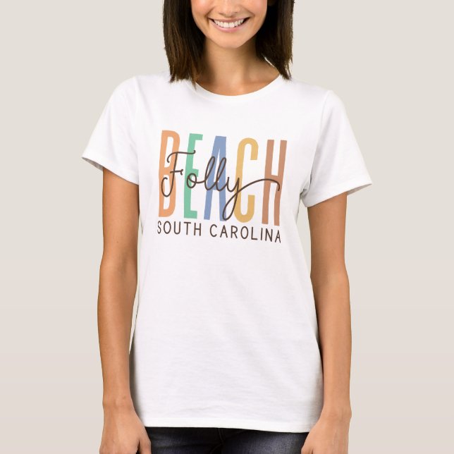 Camiseta Folly Beach South Carolina (Sands) (Frente)
