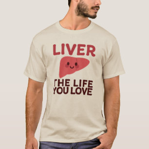 Camiseta Fome a vida que você ama - Fígado bonito com sorri
