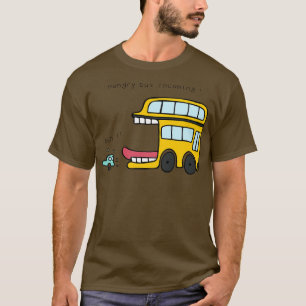 Camiseta Fome com o barramento na corrida