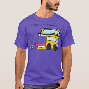 Camiseta Fome com o barramento na corrida
