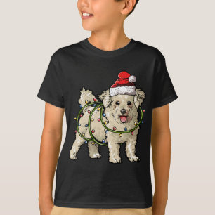 Camiseta Fome Cuja Frota Bichon Papai noel Árvore de Natal