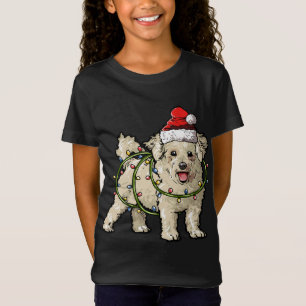 Camiseta Fome Cuja Frota Bichon Papai noel Árvore de Natal