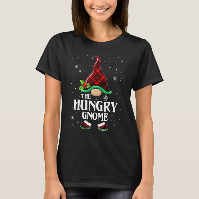 Camiseta Fome Gnomo Red Xadrez Combinação Natal P (Frente)