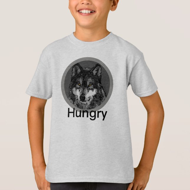 Camiseta Fome - Mãos Básicas para Crianças ComfortSoft® sem (Frente)