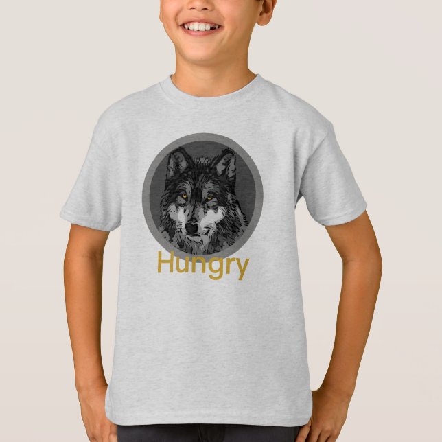 Camiseta Fome - Mãos Básicas para Crianças ComfortSoft® sem (Frente)