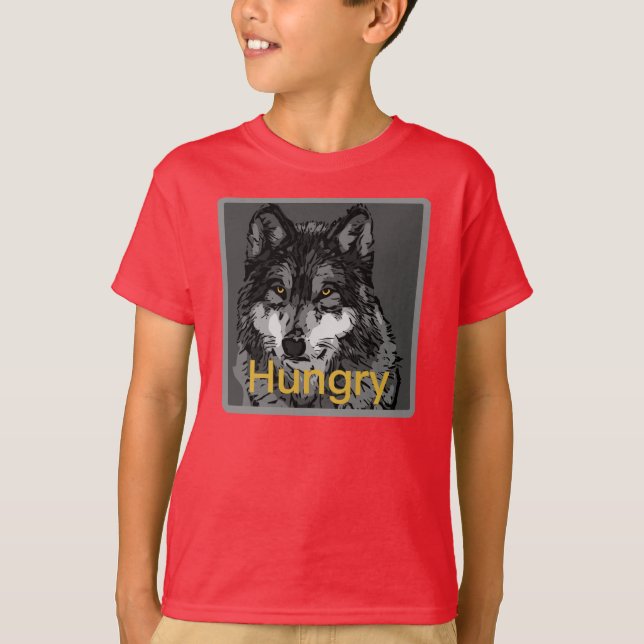 Camiseta Fome - Mãos Básicas para Crianças ComfortSoft® sem (Frente)