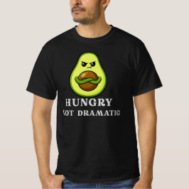 Camiseta Fome Não Dramático Engraçado Abacate Humor Comida