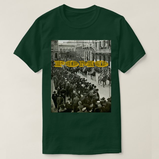Camiseta FOMO - Retro Amarelo (Frente do Design)