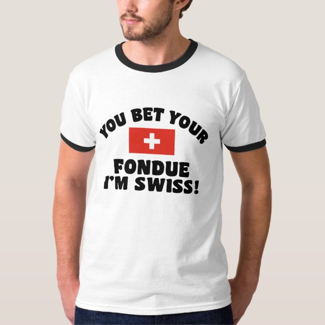 Camiseta Fondue suíço engraçado (Frente)