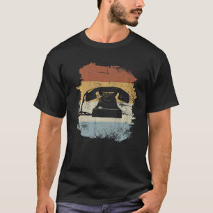 Camiseta Fone antigo estilo Vintage com discagem 60 70 e 80