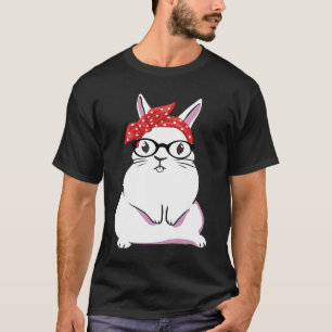Camiseta Fone de Coelho felz pascoa com Coelho com Óculos E