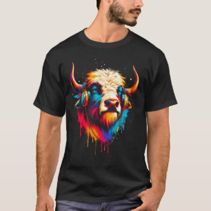 Camiseta Fone de ouvido legal Yak Música Arte Natal Anivers