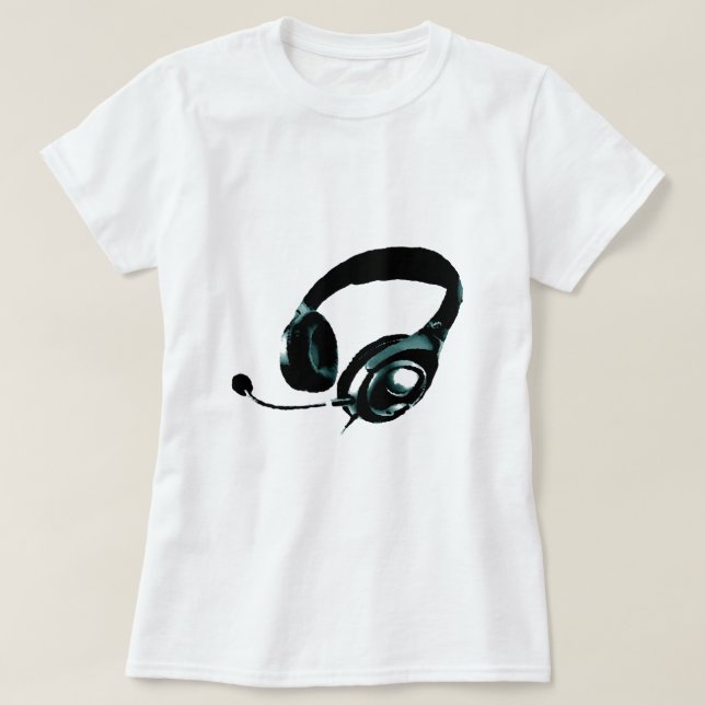 Camiseta Fone de ouvido pop Art (Frente do Design)