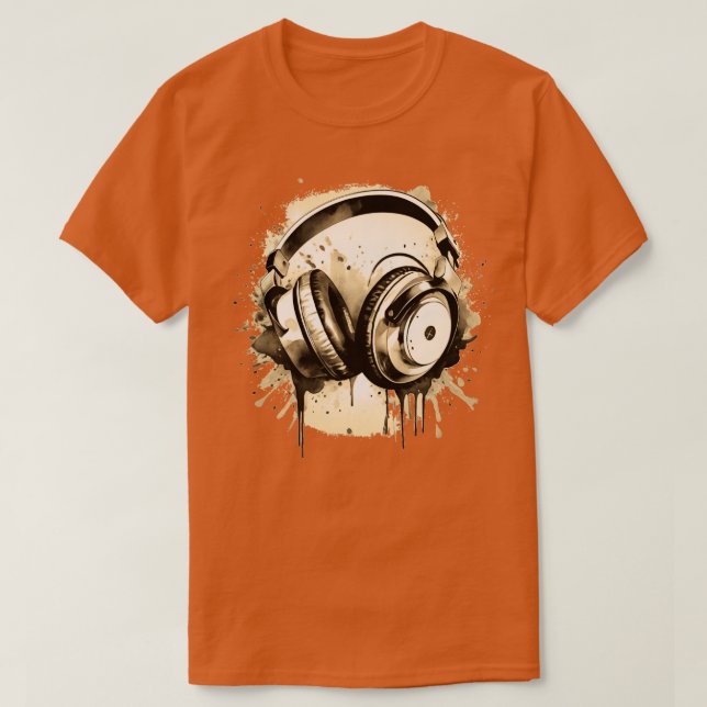 Camiseta Fones de ouvido (Frente do Design)