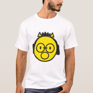 Camiseta Fones de Ouvido Cara Amarela Engraçada