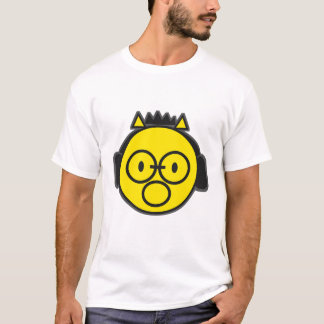 Camiseta Fones de Ouvido Cara Amarela Engraçada